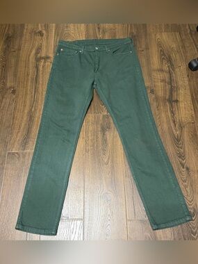 Classic Levi’s Men's Green Straight-Leg Jeans 511 34/32